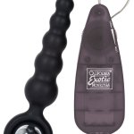 Booty Call Booty Shaker Silicone Wired Remote Control Anal Probe Black 4 Inch