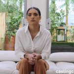 A hot Latina whore gets fucked on a casting couch