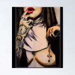 Sexy Nun Tattooed Cross Naked Nun Sexy Unholy nun Gothic Pagan Occult Poster for Sale by Satan669