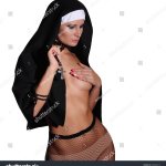 Naked Nun Studio Shooting Isolated On Stock Photo 699366412