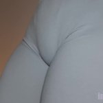 going to the gym to work out in tight stretch pants and no undies my giant fuckbox mound drew attention