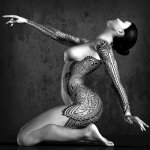 Tattooed Nude Black And White by Kaylee Mason