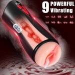 : Male Sex Toys Vibrating MasturbatorMale Masturbator Automatic Pocket Pussy with LCD Display Lifelike Vagina Powerful 9 Vibration 5 Suction Modes Mens Vibrator for Sex Blowjob Pleasure : Health