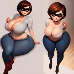 anime girl plump body thick big ass big breasts AI Art