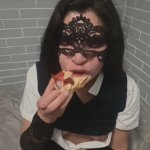 schoolgirl fucking like a whore and eating pizza with cum