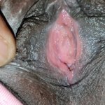 Admiring Wet BLACK PUSSY in Naturally Stained Panties