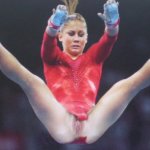 Gymnast accidental pussy slip