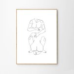 : Erotic Line Art Blowjob Art Print Sexy Poster Print Wall Decor Sex Blowjob Sex Image Mature Adult Erotic Line Sexy Wall160 : Home Kitchen