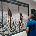 Naked beach bottoms on display