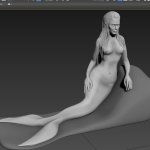 MermaidnudeFree STL File for Cults