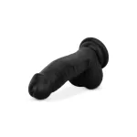 Zwarte Dildo met Ballen 12 cm