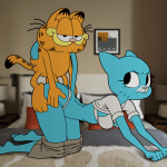 Garfield The Cat And Nicole Watterson the Amazing World Of Gumball And Etc Created By Kyde
