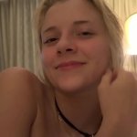 POV sex with super hot amateur blonde fucking in hotel room and came on her pussy