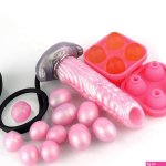 : 7.6 Inflatable Hollow Ovipositor Dildo with 56 Silicone Egg Plugs Fantasy Monster Egg Laying Dildo Inflatable Knot Ovipositor Sex Toy for Women Lesbian Adult Couples Masturbation YC-PWS2163-QDOR : Health Household