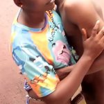 Ebony house wife caught fucking outdoor with husbands brother
