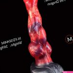 9.57in Animal Big Dog Silicone Soft Women Dildo With Suction Base