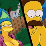 Ned Flanders Marge Simpson parody sex with hotwife Simpson
