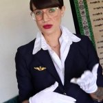Flight Attendant Role Play Mile High Blowjob with Facial Cumshot