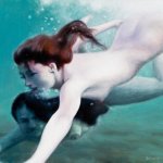 Nude Women Swimming Underwater by Richard Michael Delaney