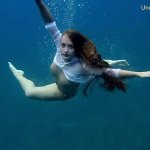 Tenerife babe swim naked underwater