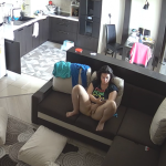 Spying On My Mom Masturbating In The Living Room