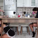 Fucked the Housekeeper in Front of His Wife very Hot Slut: Babe Porn feat. Ghomestory