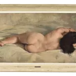 Nude Woman Painting French Painter Naked Woman Seen From Behind 1950s Xx Century. in Nude paintings