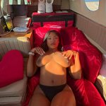 Fucking my girlfriend on a plane ends in creampie