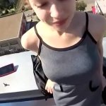 Russian bitch gets fucked on the roof