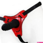 Shiny PVC Strap OnLong Dildo 1 St online kaufen