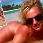 Britney Spears strips totally naked on the beach and says she wants butt injections as concern grows for pop star
