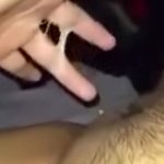 Fingering girl with cum