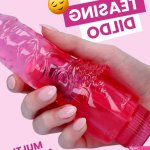Extra Thick 7 Inch Long Jelly Fetish Vibrating Dildo