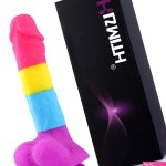 Pride Rainbow Zuignap Dildo 22 cm