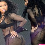 Nicki Minaj FINALLY showcased her fabulous booty at Wireless in fishnet outfit after turning up TWO hours late