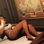 Lara Croft was masturbating in her cabin but suddenly a storm started... 3D Hentai Game