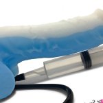Squirting Dildo Ejaculating Blue Beauty Penis sex toy super soft pla