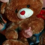 Sweet slut enjoys teddy bear