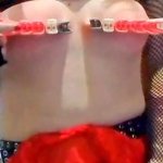 Clothespin Tit Torture and Chastity Sissy Orgasm Denial with Lily Eden