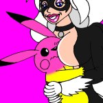 Black Cat Breast Smothering Pikachu by Rodan5693 -- Fur Affinity dot net