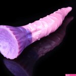 FAAK Liquid Silicone Shaped Fantasy Adult Penis of New Tongue-shaped Dildo Cock Soft Touch Masturbation Sex Toys for Women