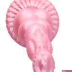 8.62in Realistic Big Dog Cock Knot Design Silicone Soft Dildo