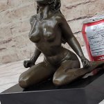 Signed Original Hot Cast Wicked Sex Game Bondage Girl Bronze Sculpture