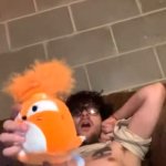 Guy fucks stuffed toy and cums