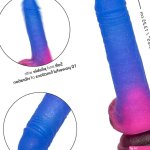 5.25 Ombre Hombre Vibrating Silicone Dildo by Calexotics