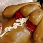 Natural boobs lesbians love to fuck around with food and to eat pussy at the same time