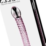 Icicles No 53 Textured Glass Dildo 6.75in