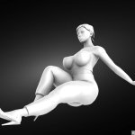 Pretty big boobs girl model STL File for Cults