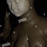 Durga Sculpture Mud Idol Nude Durga Pooja Female Goddess Breasts Stock Photo