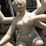 A finished sculpture of Durga on her mount the lion 2018 sculptures made of clay 3456x5184px